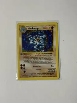 Machamp Shadowless MP Base Set 8/102 1st Edition Holo Rare Pokemon HP - Image 1