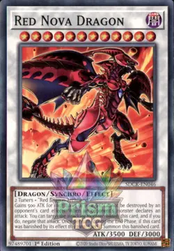 1st Ed Red Nova Dragon SDCK-EN046 Yugioh - Image 1