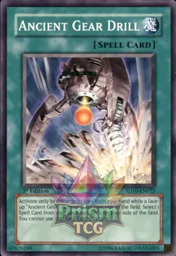 1st Ed Ancient Gear Drill SD10-EN022 Yugioh - Image 1