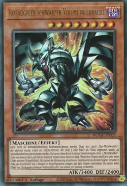yugioh Rotaugiger schwarzer Vollmetalldrache ROTA-DE005 ULTRA 1AUFLAGE DEUTSCH - Image 1