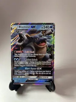 Pokemon TCG Blastoise GX 35/214 Holo Rare Card Sun & Moon Unbroken Bonds - Image 1