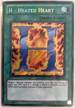 YuGiOh H - Heated Heart Secret Rare Unlimited Edition RYMP-EN023 - Image 1