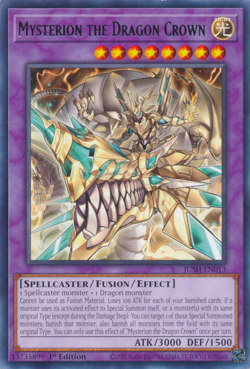 Mysterion the Dragon Crown JUSH-EN013 1st ED Yu-Gi-Oh! - Image 1