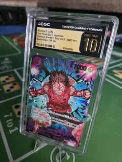 CGC Pristine 10 Monkey D. Luffy One Piece CCG Premium Booster EB02-061 Secret R… - Image 2