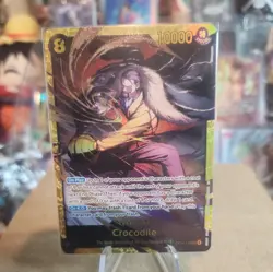 One Piece TCG Crocodile OP14-120 SEC Holo Azure Sea's Seven - Image 1