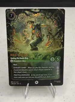 Disney Lorcana TCG Milo Thatch-Getting His Hands Dirty Character 230/204 Foil - Image 2