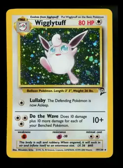 Wigglytuff 19/130 Base Set 2 2000 Holo Rare WOTC Pokemon Card TCG - Image 1