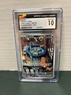 Pokemon TCG Squirrel Full Art Holo Illustration Card 148/142 Stellar Crown CGC10 - Image 1