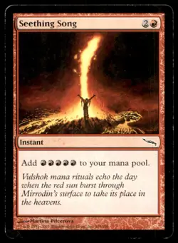 MTG Seething Song LP Light Play Mirrodin [3770] - Image 1