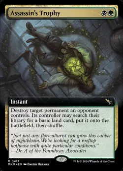 MTG Assassin's Trophy 412 Rare Extended Art Murders at Karlov Manor - Image 1