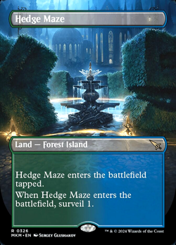 MTG Hedge Maze 326 Rare Foil Borderless Land Murders at Karlov Manor - Image 1