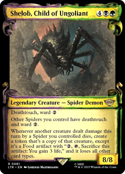 MTG Shelob, Child of Ungoliant 681 Rare Foil Showcase The Lord of the Rings - Image 1