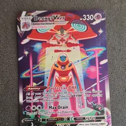 Pokemon Deoxys VMAX Holo Psychic 330 HP Collectible Card English - Image 1