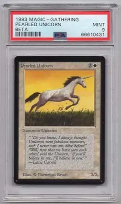 PEARLED UNICORN MAGIC Mtg BETA #31 PSA #66610431 GRADED MINT 9 1993 - Image 1