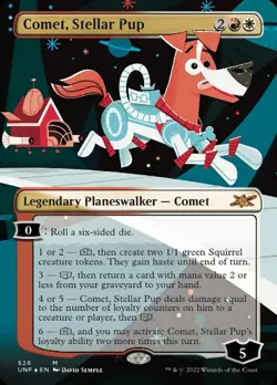 Comet, Stellar Pup (Borderless) (Galaxy Foil) [Unfinity] Foil Near Mint - Image 1