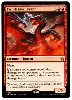 Twinflame Tyrant #0097 (FDN) Foundations Mythic MTG Dragon - Image 1