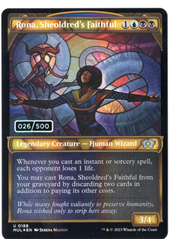 MTG Rona, Sheoldred's Faithful 188 Serialized /500 Multiverse Legends - Image 1