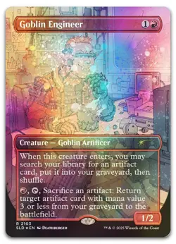 Goblin Engineer (Galaxy Foil) #2103 (NM) Secret Lair Drop SLD Magic MTG - Image 1