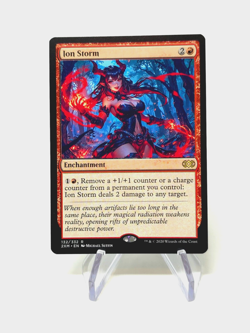 ALTERED - MTG Double Masters R Ion Storm - WAIFU Layered with vinyl - Image 1