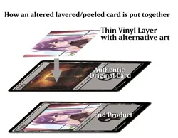ALTERED - MTG Double Masters R Ion Storm - WAIFU Layered with vinyl - Image 2