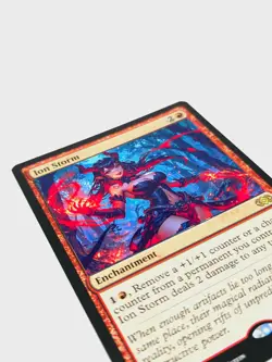 ALTERED - MTG Double Masters R Ion Storm - WAIFU Layered with vinyl - Image 3