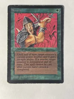 Berserk Beta Magic the Gathering Heavy Play English MTG HP - Image 1