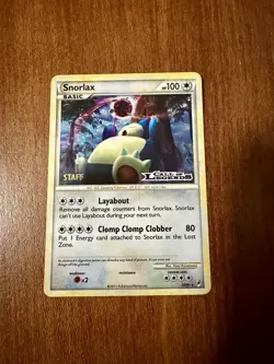 2011 Pokemon Call of Legends Snorlax Promos Staff Prerelease #33/95 - Image 1