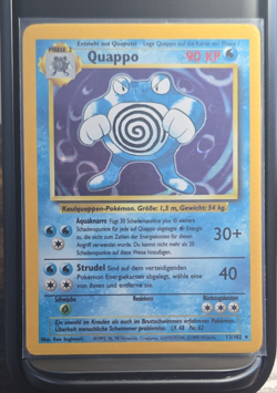 Pokemon TCG Quappo (Poliwrath) Base Set Holo Rare German 13/102 1999 - Image 1