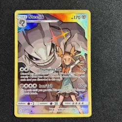 Pokemon TCG Cosmic Eclipse #247/236 Steelix Secret Rare Holofoil LP+/NM- - Image 1