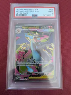 Mega Charizard 109/094 PSA 9 Phantasmal Flames Pokemon TCG - Image 1