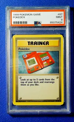 Pokemon TCG Pokedex Trainer 87/102 1999 Pokemon Game Regular Eng PSA 9 - Image 1