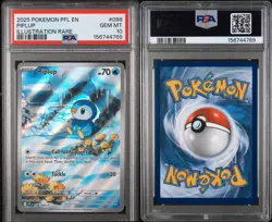 Pokemon 2025 Piplup 098/094 Full Art IR Phantasmal Flames GEM MINT PSA 10 - Image 3