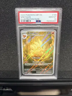 Pokemon Obsidian Flame Ninetales 199/197 Illustration Rare Holo Foil PSA 10 GEM - Image 1