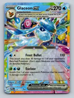 Pokemon TCG Glaceon ex Holo Double Rare SV: Prismatic Evolutions 026/131 - Image 1