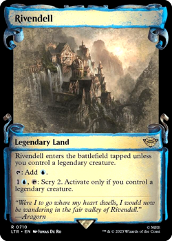 MTG Rivendell 710 Rare Foil Land Showcase Scrolls The Lord of the Rings - Image 1