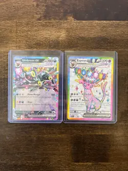 Pokemon TCG Umbreon ex 060/131 & Espeon ex 175/131 Full Art Prismatic Evolution - Image 2