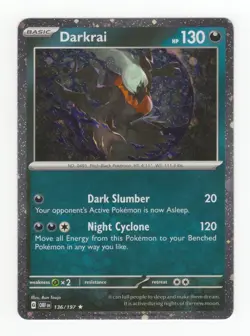 Darkrai 136/197 - Obsidian Flames - Pokemon TCG - Cosmos Holo Promo - LP - Image 1