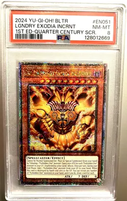 The Legendary Exodia Incarnate Yugioh 1ST EDITION QUARTER CENTURY SCR - PSA 8 - Image 1