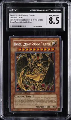 2006 YU-GI-OH! #CT03-EN006 HAMON, LORD OF STRIKING THUNDER CGC 8.5 - Image 1