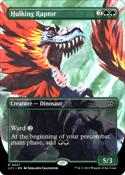 MTG Hulking Raptor 327 Rare Foil Borderless The Lost Caverns of Ixalan - Image 1