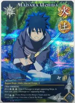 Carte Naruto CCG Collectible Card Game Foil neuf Prism 417 Madara Uchiha - Image 1