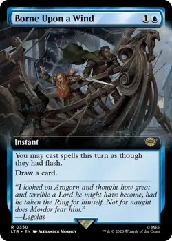 MTG Borne Upon a Wind 350 Rare Extended Art The Lord of the Rings - Image 1