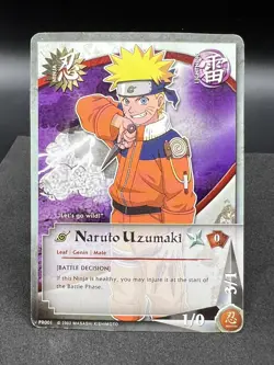 Shonen Jump Naruto Uzumaki Card Game CCG Promo 2002 Anime LP - Image 1