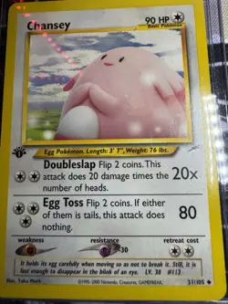 Pokemon Chansey Uncommon Unlimited Neo Destiny 31/105 Basic Regular Card - Image 1