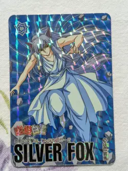 Vtg 6x Yu Yu Hakusho Carddass Prism Card Lot - Hiei Yusuke Yomi Shot Evil Silver - Image 5