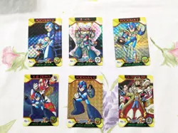 Vtg 6x Mega Man Rockman X Mega Mission Carddass Prism Card Lot - X And Zero - Image 1