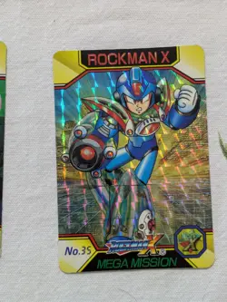 Vtg 6x Mega Man Rockman X Mega Mission Carddass Prism Card Lot - X And Zero - Image 4