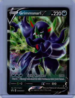 Pokemon SWSH: Sword & Shield Promo Cards #SWSH057 Grimmsnarl V NM - Image 1