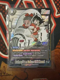 Bandai Dragon Ball Super Bulma/Son Goku SB01-057 SR Foil Battle Card 35000 - Image 1