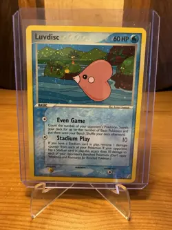 Luvdisc 7/100 Holo Pokemon Card EX Crystal Guardians SWIRL 💫 - Image 2